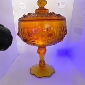 ****PRICE DROP*******Fenton Cabbage Rose candy dish